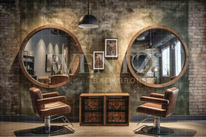 Fabric Photography Background Barbershop / Backdrop 3388