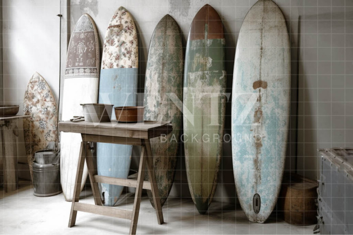 Fabric Photography Background Surfboards / Backdrop 3398
