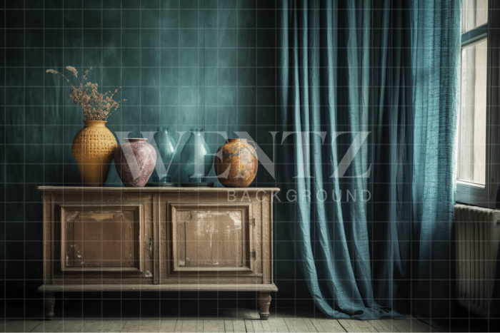 Fabric Photography Background Room with Vases / Backdrop 3402