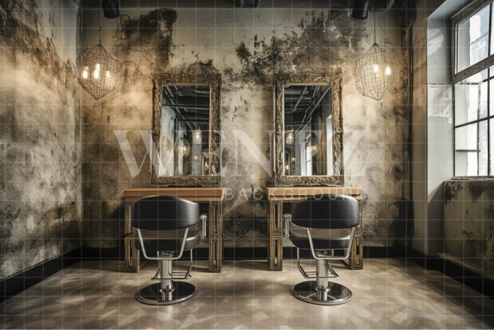Fabric Photography Background Barbershop / Backdrop 3404
