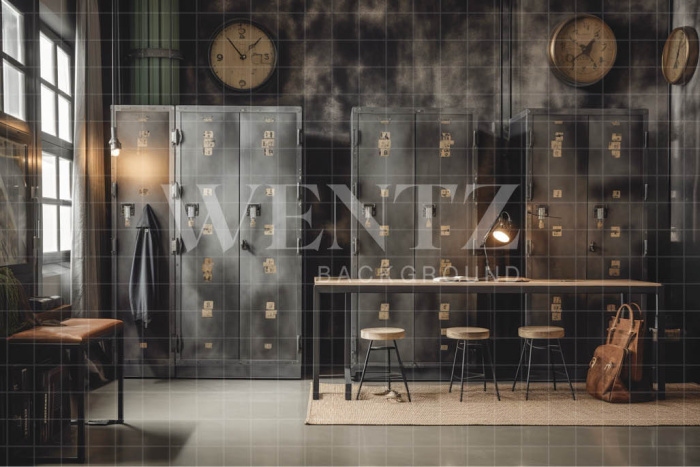 Fabric Photography Background Locker Room / Backdrop 3407