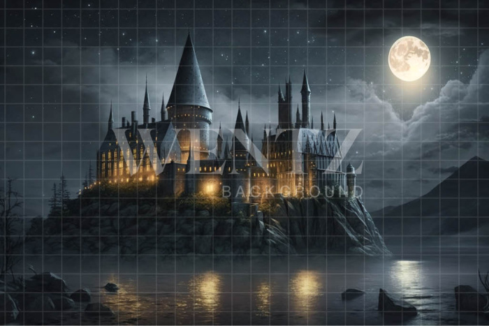 Fabric Photography Background Wizarding School / Backdrop 3456