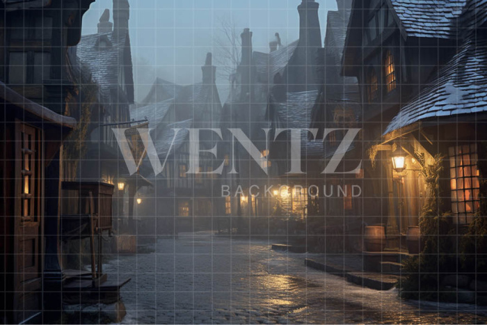 Fabric Photography Background Magic Village / Backdrop 3481