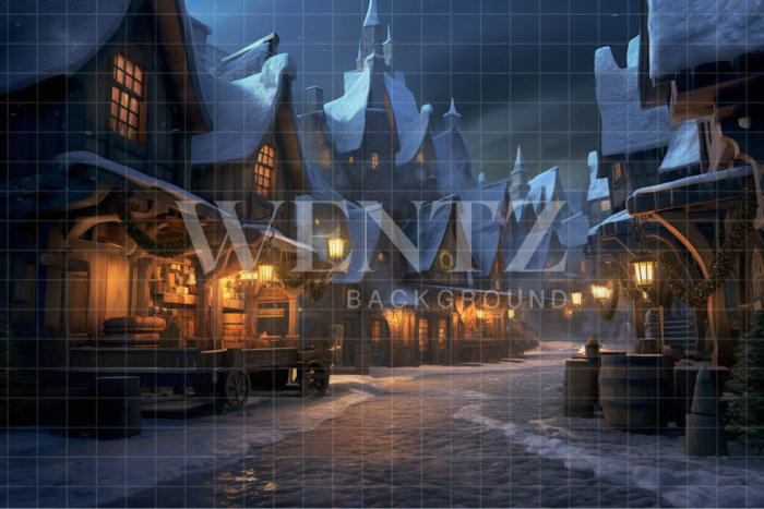 Fabric Photography Background Magic Village / Backdrop 3482