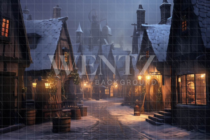 Fabric Photography Background Magic Village / Backdrop 3483