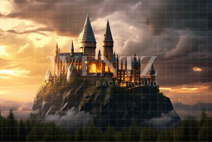 Fabric Photography Background Wizard's Castle / Backdrop 3485