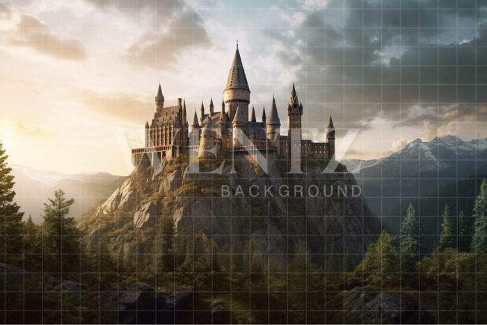 Fabric Photography Background Wizard's Castle / Backdrop 3486