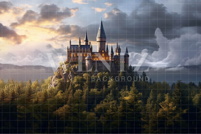 Fabric Photography Background Wizard's Castle / Backdrop 3487