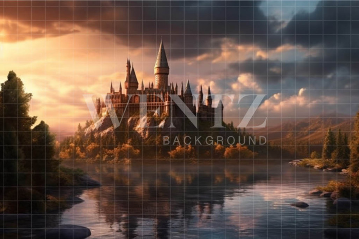 Fabric Photography Background Magic Castle / Backdrop 3489