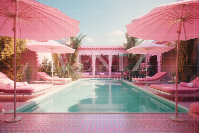 Fabric Photography Background Pink Pool / Backdrop 3501