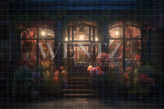 Fabric Photography Background Flower Shop / Backdrop 3552
