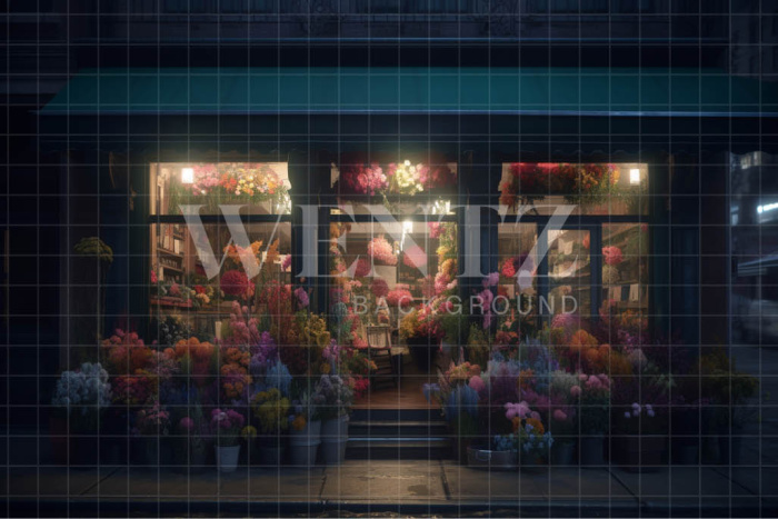 Fabric Photography Background Flower Shop / Backdrop 3555