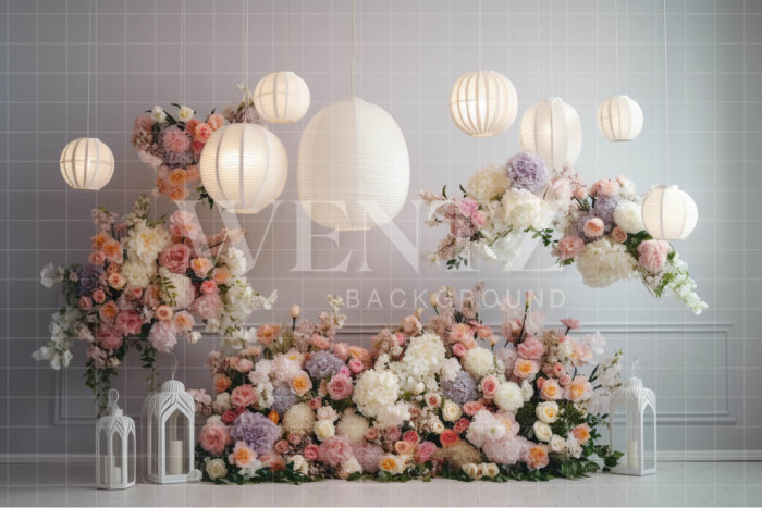 Fabric Photography Background Floral Room / Backdrop 3566