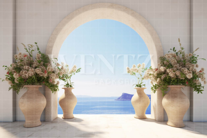 Fabric Photography Background Greek Arch / Backdrop 3572