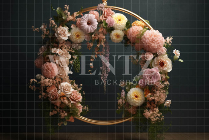 Fabric Photography Background Floral Arch / Backdrop 3576