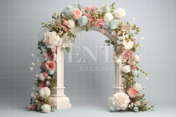 Fabric Photography Background Floral Arch / Backdrop 3624