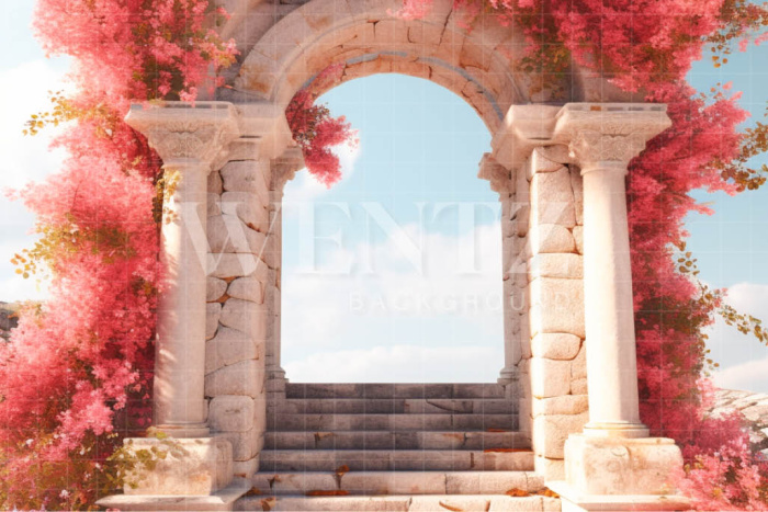 Fabric Photography Background Vertical Flower Arch / Backdrop 3625