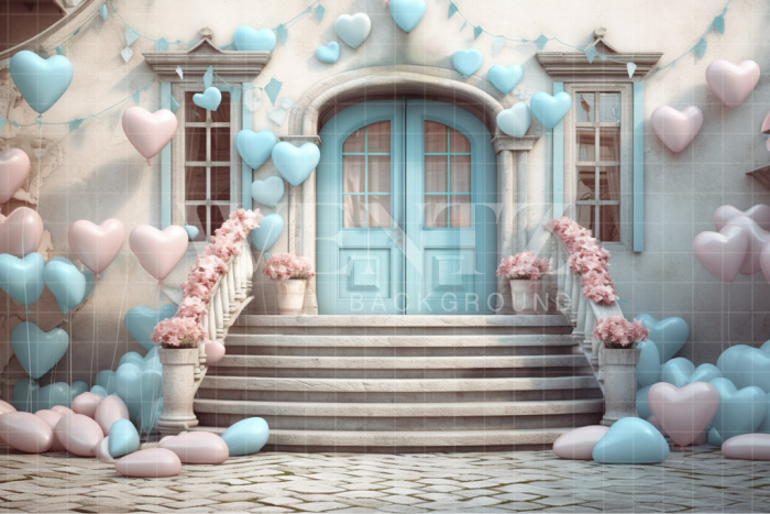 Fabric Photography Background Sweet Hearts / Backdrop 3649