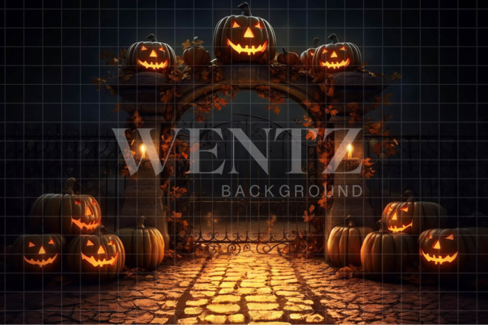 Fabric Photography Background Cemetery's Gate / Backdrop 3707