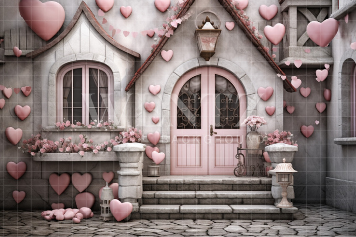 Fabric Photography Background Love Village / Backdrop 3731