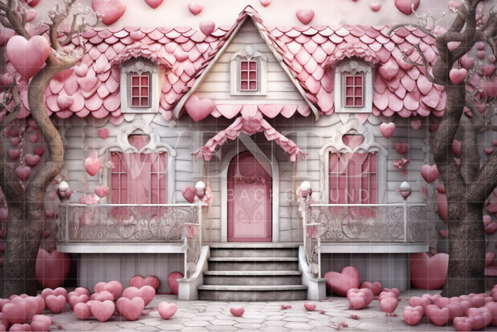Fabric Photography Background Romantic House / Backdrop 3733