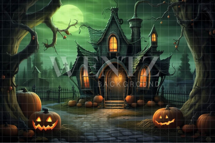 Fabric Photography Background Ghosts Cottage / Backdrop 3764