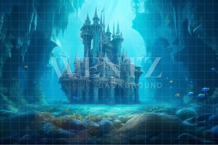 Fabric Photography Background Mermaid's Castle / Backdrop 3773