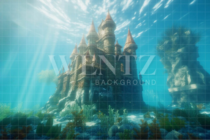 Fabric Photography Background Mermaid's Castle / Backdrop 3774