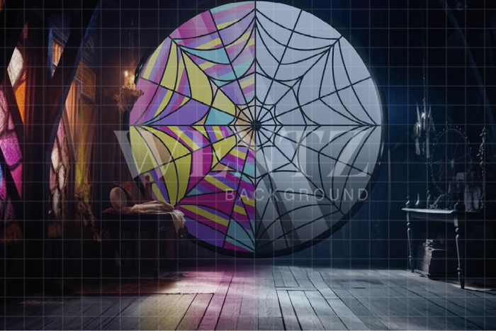 Fabric Photography Background Colorful Window / Backdrop 3779