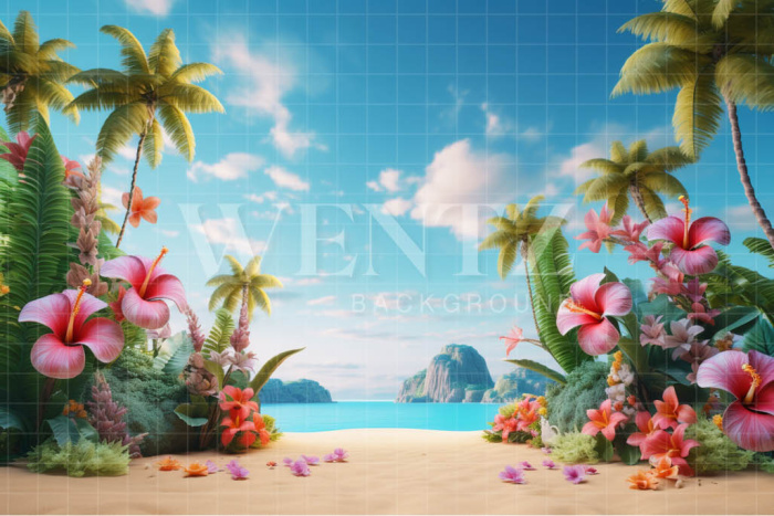 Fabric Photography Background Floral Summer / Backdrop 3795