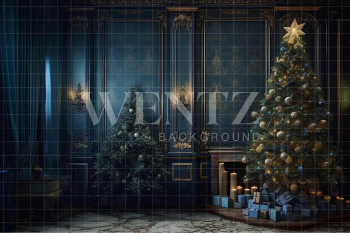 Fabric Photography Background Christmas Room Luxury / Backdrop 3808