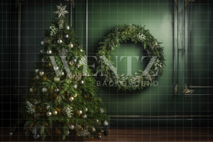 Fabric Photography Background Christmas Room / Backdrop 3822
