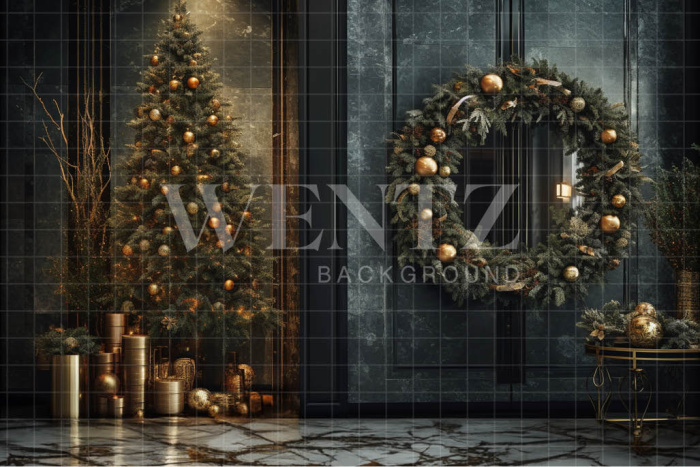 Fabric Photography Background Luxury Christmas / Backdrop 3841