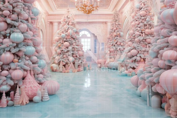 Fabric Photography Background Candy Color Christmas / Backdrop 3888