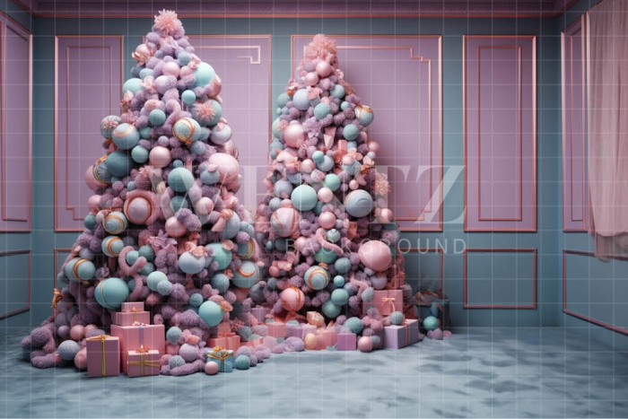 Fabric Photography Background Candy Color Christmas / Backdrop 3889