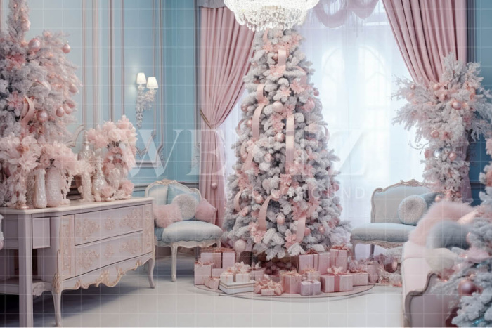 Fabric Photography Background Pastel Colors Christmas Room / Backdrop 3898