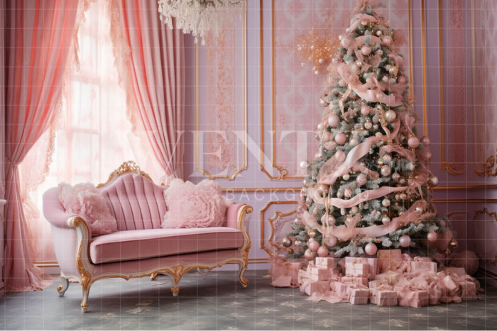 Fabric Photography Background Pink Room / Backdrop 3910