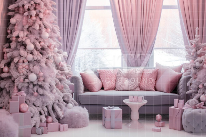 Fabric Photography Background Pink Room / Backdrop 3911