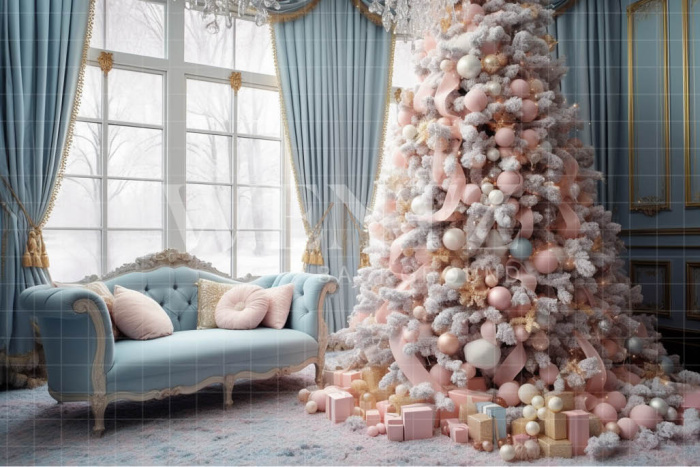 Fabric Photography Background Pastel Colors Christmas Set / Backdrop 3914