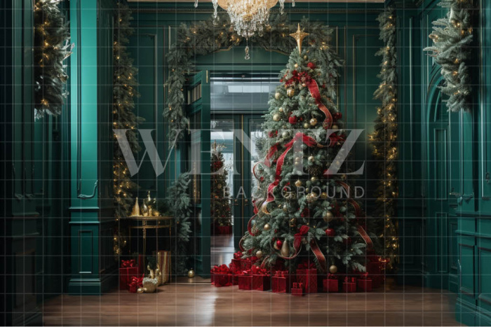 Fabric Photography Background Luxury Christmas Set / Backdrop 3919