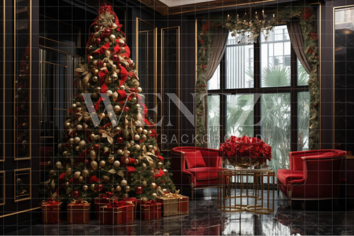 Fabric Photography Background Luxury Christmas Set / Backdrop 3940