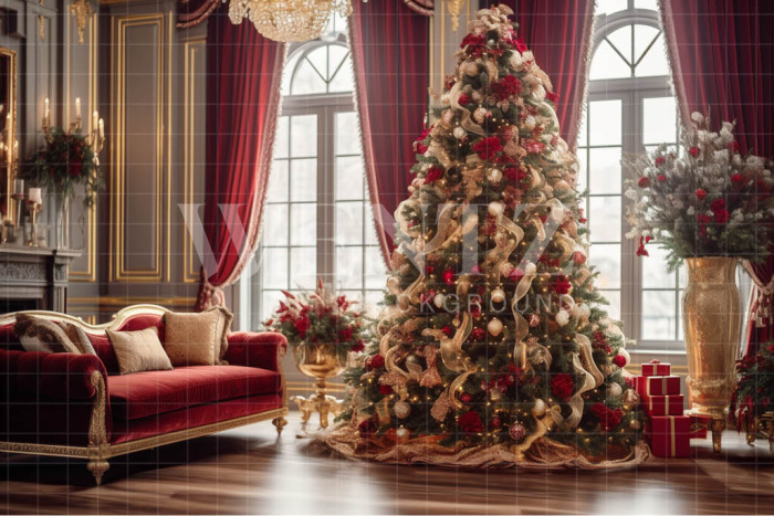 Fabric Photography Background Luxury Christmas Set / Backdrop 3941