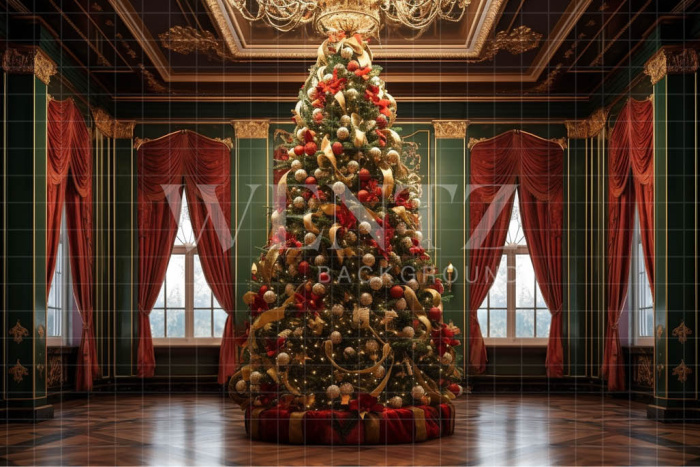 Fabric Photography Background Luxury Christmas Tree / Backdrop 3946