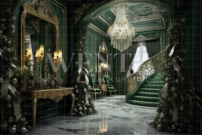 Fabric Photography Background Christmas Interior / Backdrop 3970