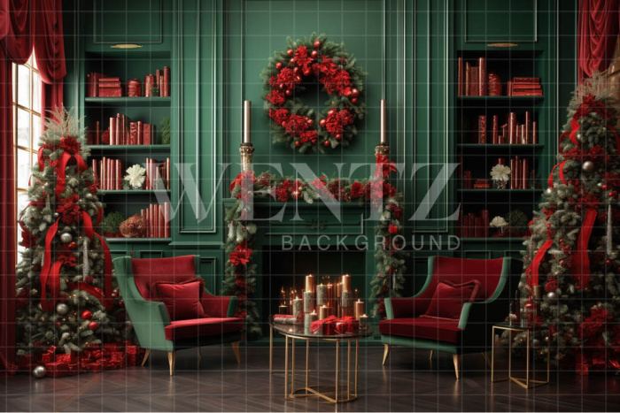 Fabric Photography Background Classic Christmas Set / Backdrop 3978