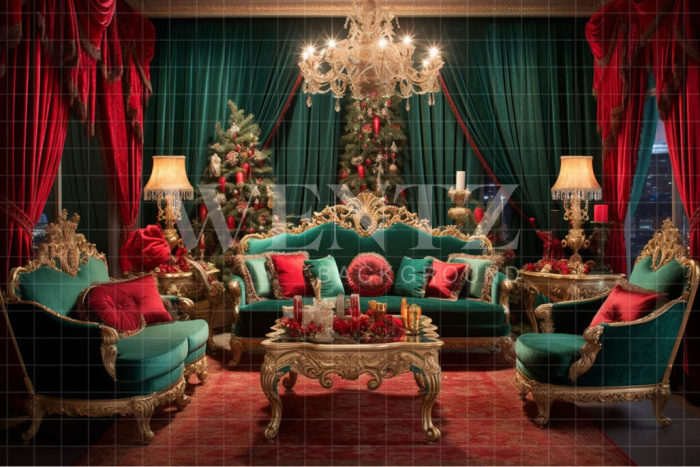 Fabric Photography Background Classic Christmas Set / Backdrop 3979