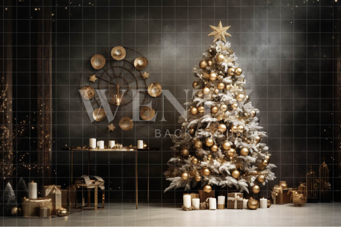 Fabric Photography Background Christmas Decoration / Backdrop 4018