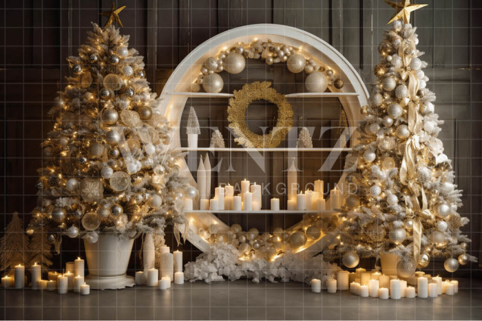 Fabric Photography Background Christmas Gold Set / Backdrop 4024