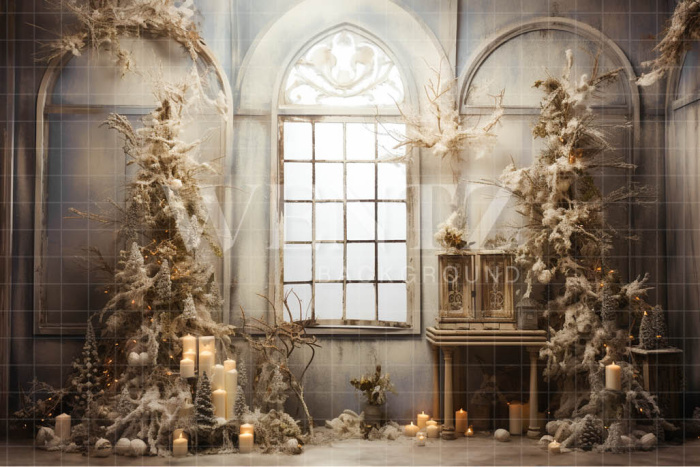 Fabric Photography Background Boho Christmas Set / Backdrop 4181