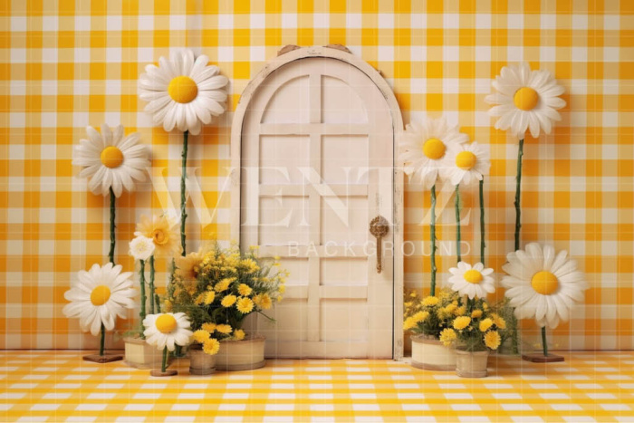 Fabric Photography Background Daisies / Backdrop 4359